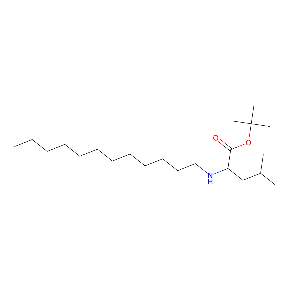 tert-butyl dodecyl-L-leucinate molecular structure, CAS 2842007-34-3
