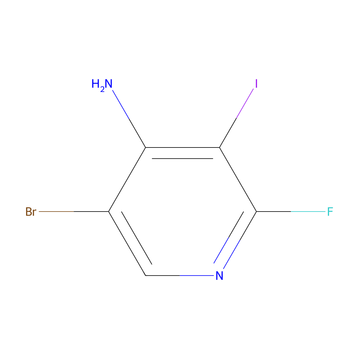 5-Bromo-2-fluoro-3-iodopyridin-4-amine molecular structure, CAS 2842017-18-7