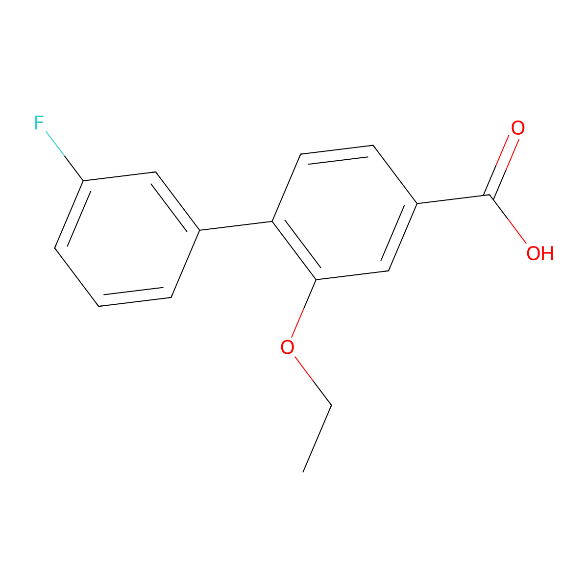 2-Ethoxy-3'-fluoro-[1,1'-biphenyl]-4-carboxylic acid molecular structure, CAS 2842017-48-3