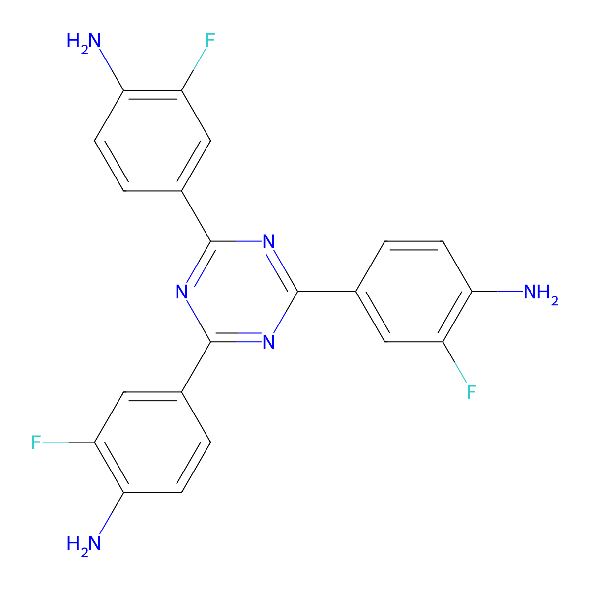 4,4',4''-(1,3,5-Triazine-2,4,6-triyl)tris(2-fluoroaniline) molecular structure, CAS 2842046-40-4