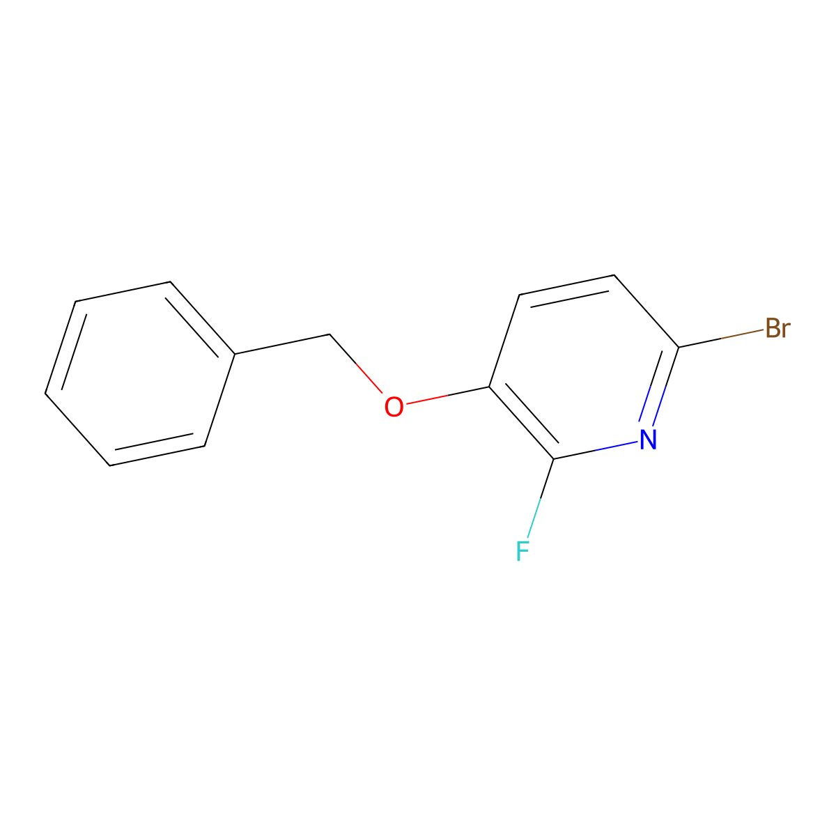 3-(Benzyloxy)-6-bromo-2-fluoropyridine molecular structure, CAS 2842082-33-9