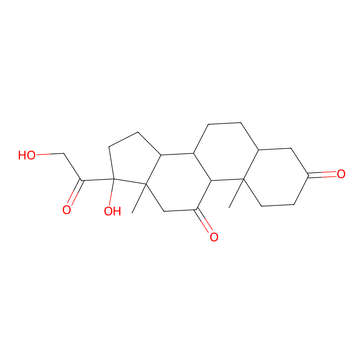 5-Dihydrocortisone molecular structure, CAS 28423-48-5