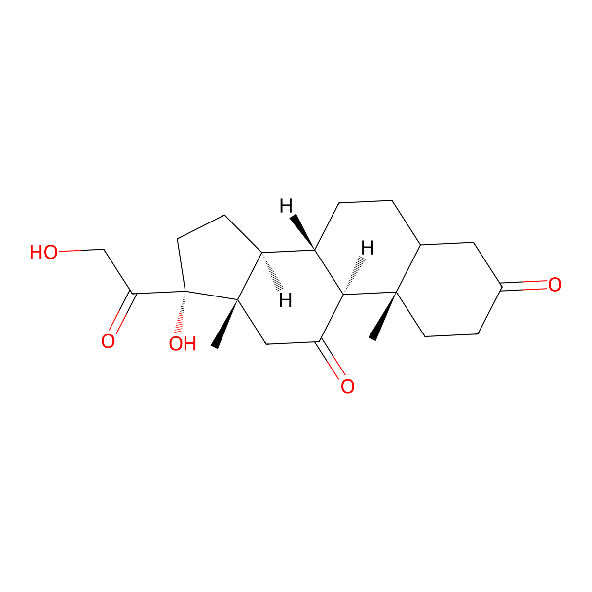 5-Dihydrocortisone molecular structure, CAS 28423-48-5