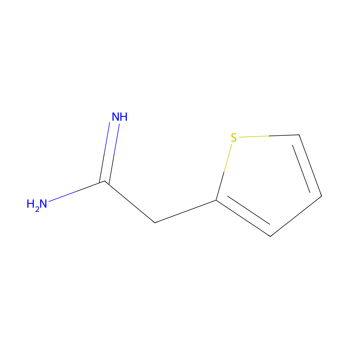 2-Thiopheneethanimidamide molecular structure, CAS 28424-54-6