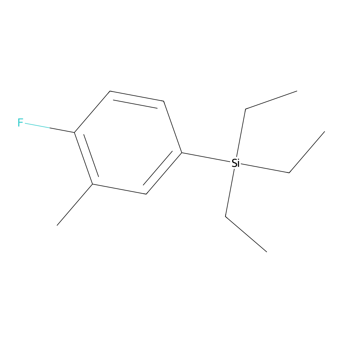 1-Fluoro-2-methyl-4-(triethylsilyl)benZene molecular structure, CAS 2842852-27-9