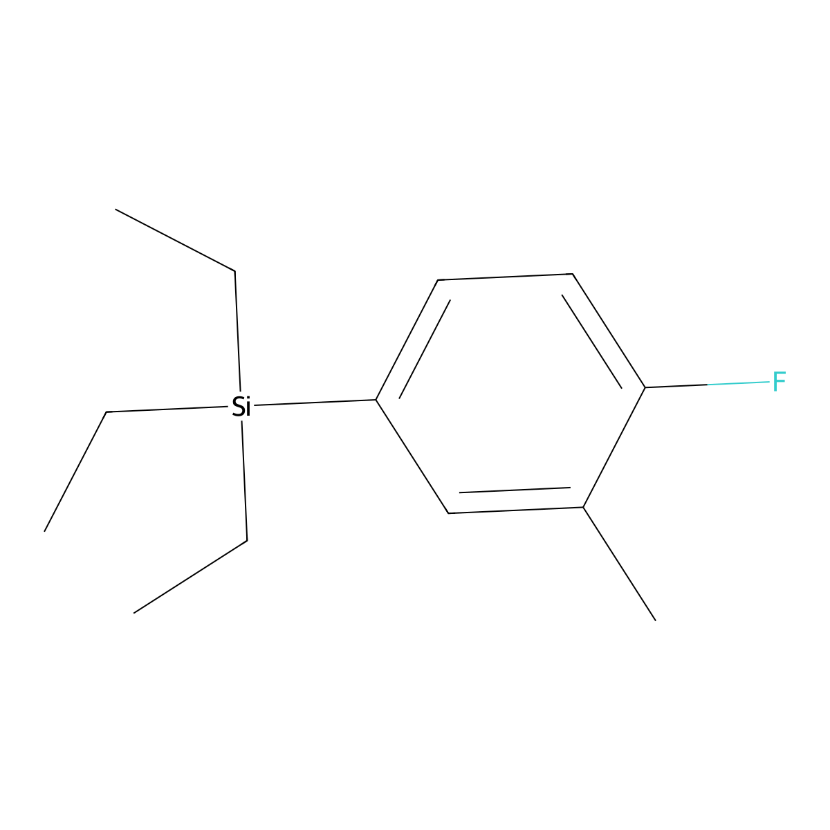1-Fluoro-2-methyl-4-(triethylsilyl)benZene molecular structure, CAS 2842852-27-9