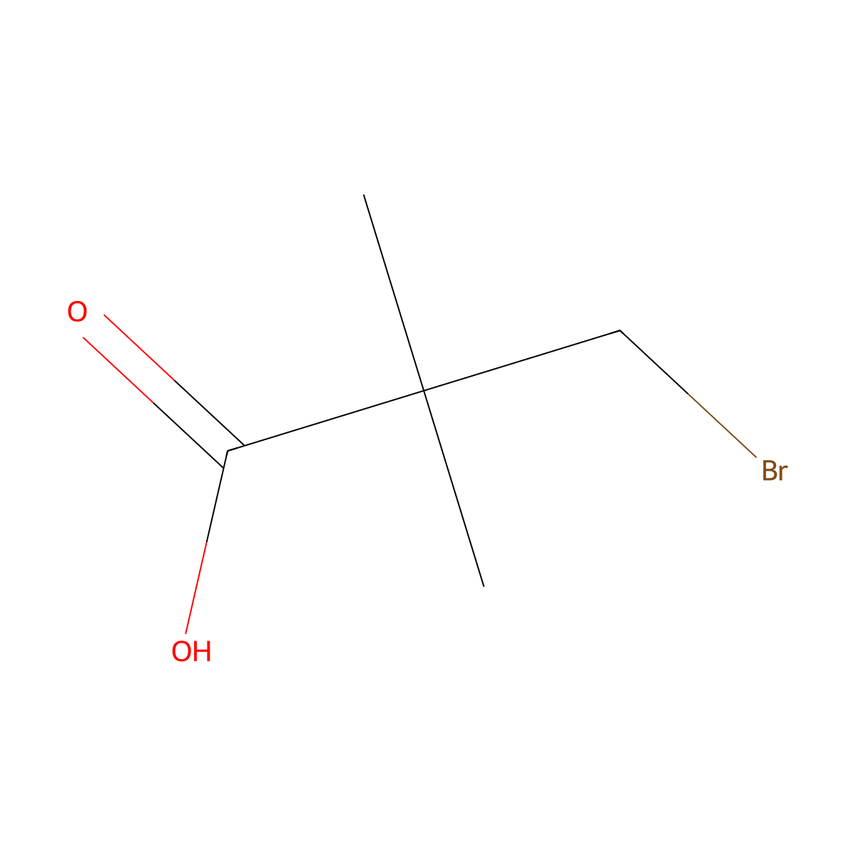 3-Bromo-2,2-dimethylpropanoic acid molecular structure, CAS 2843-17-6