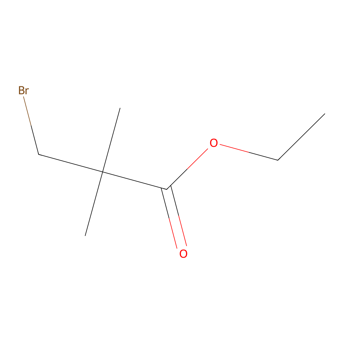 Ethyl 3-bromo-2,2-dimethylpropanoate molecular structure, CAS 2843-18-7