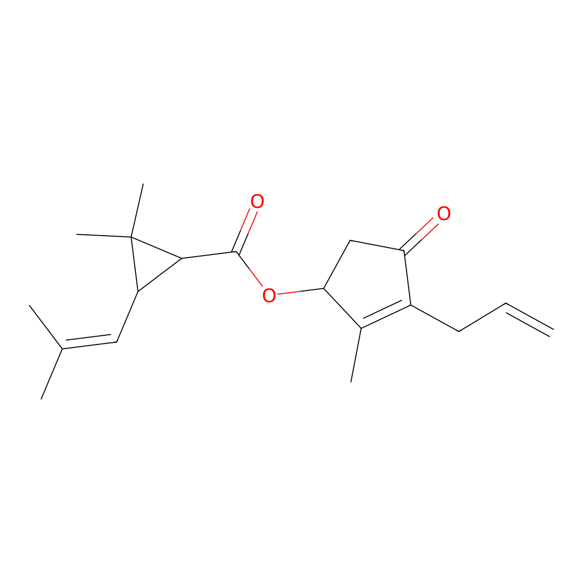 S-Bioallethrin molecular structure, CAS 28434-00-6
