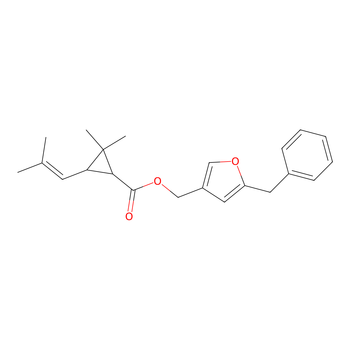 Bioresmethrin molecular structure, CAS 28434-01-7