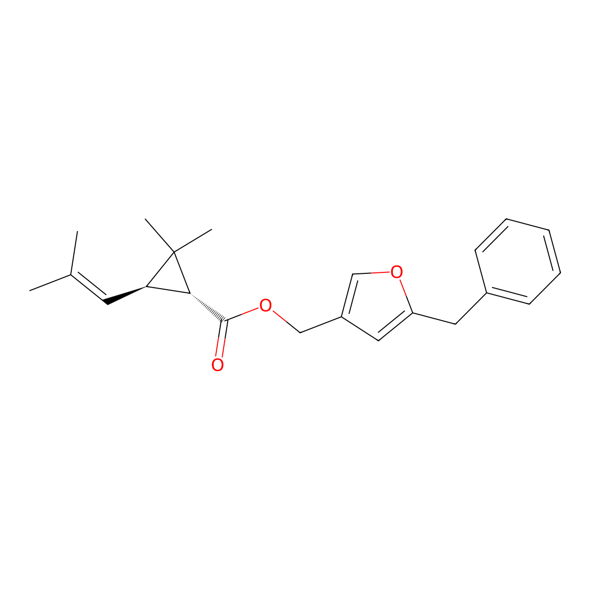Bioresmethrin molecular structure, CAS 28434-01-7