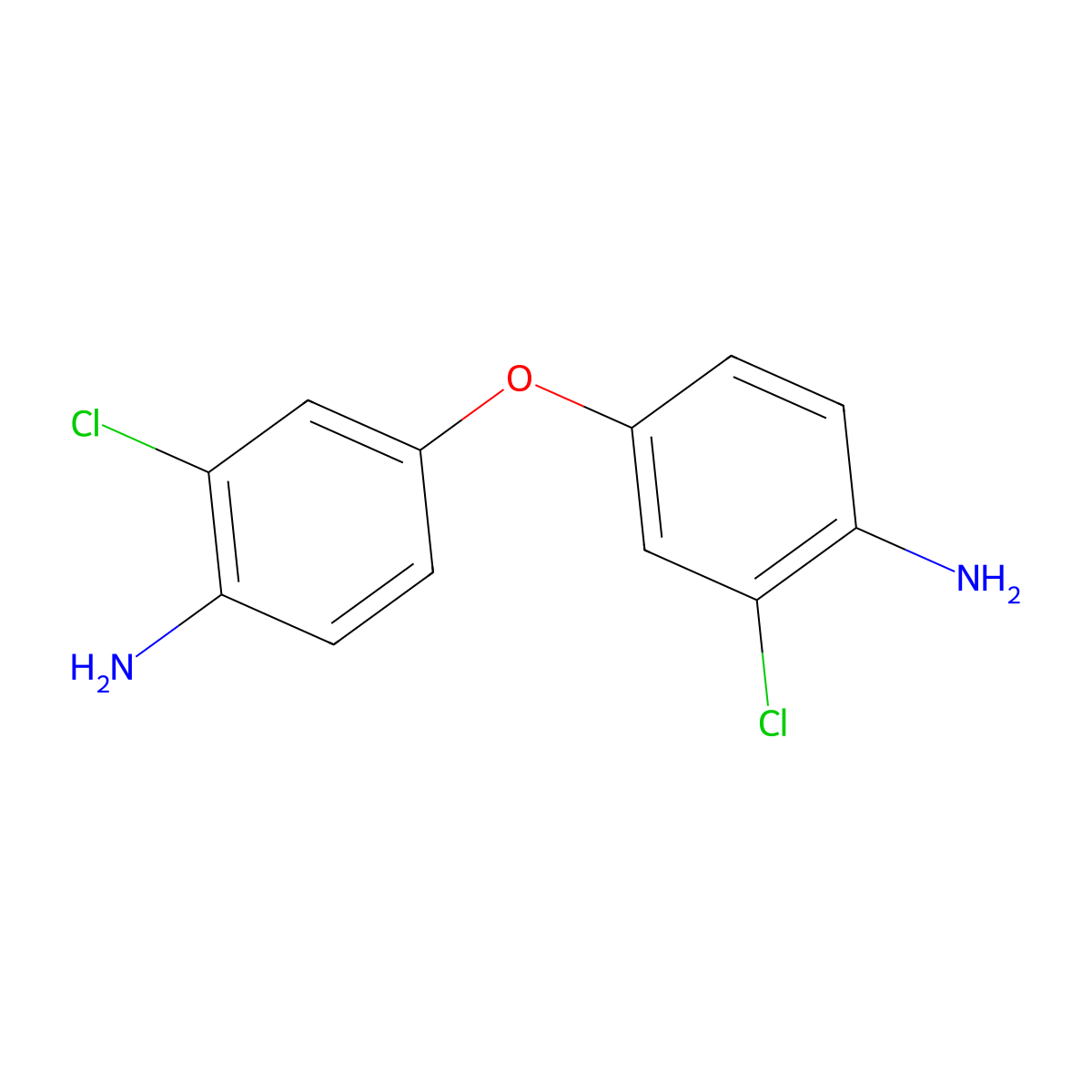 4,4'-Oxybis(2-chlorobenzenamine) molecular structure, CAS 28434-86-8