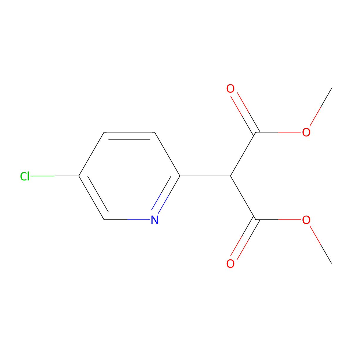 Dimethyl 2-(5-chloropyridin-2-yl)malonate molecular structure, CAS 2843587-59-5