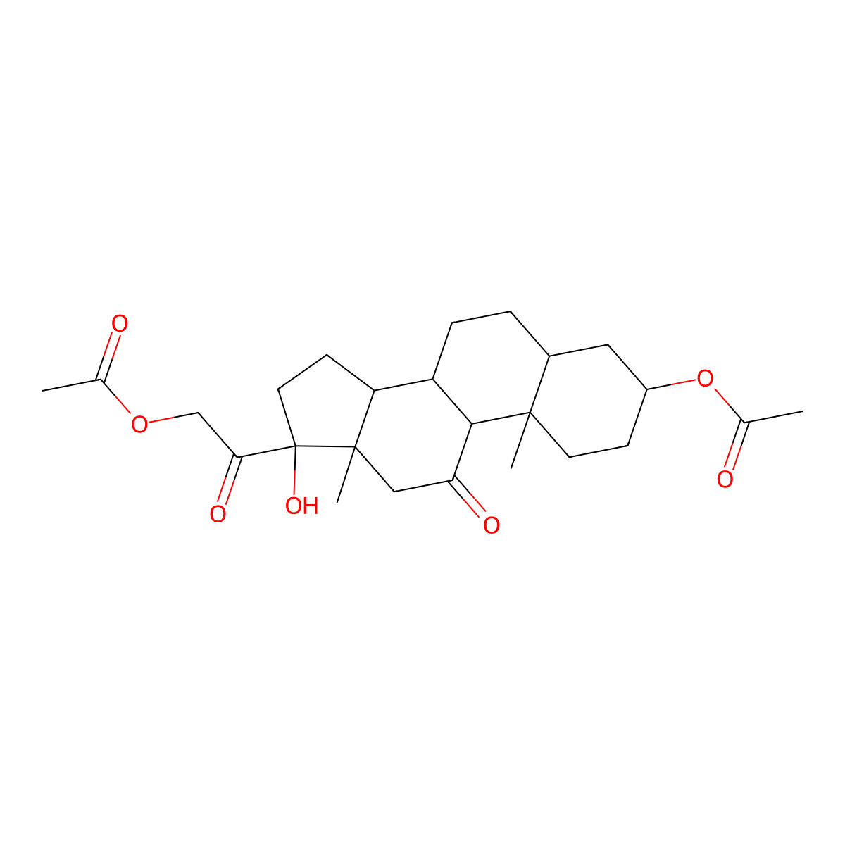3alpha,17,21-Trihydroxy-5beta-pregnane-11,20-dione 3,21-di(acetate) molecular structure, CAS 28439-40-9