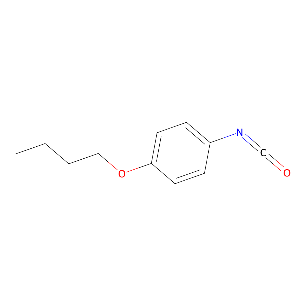 1-Butoxy-4-isocyanatobenzene molecular structure, CAS 28439-86-3