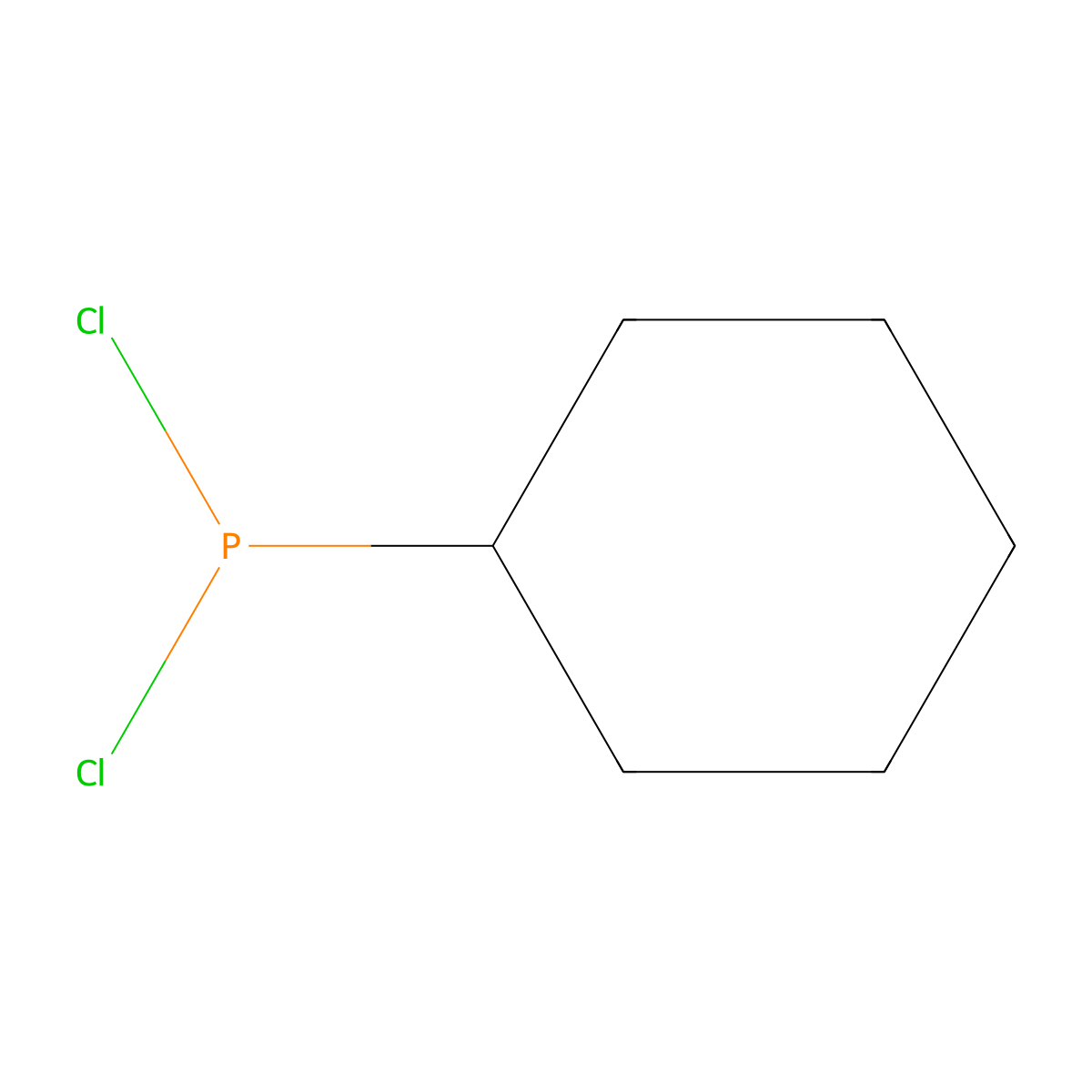 Cyclohexyldichlorophosphine molecular structure, CAS 2844-89-5