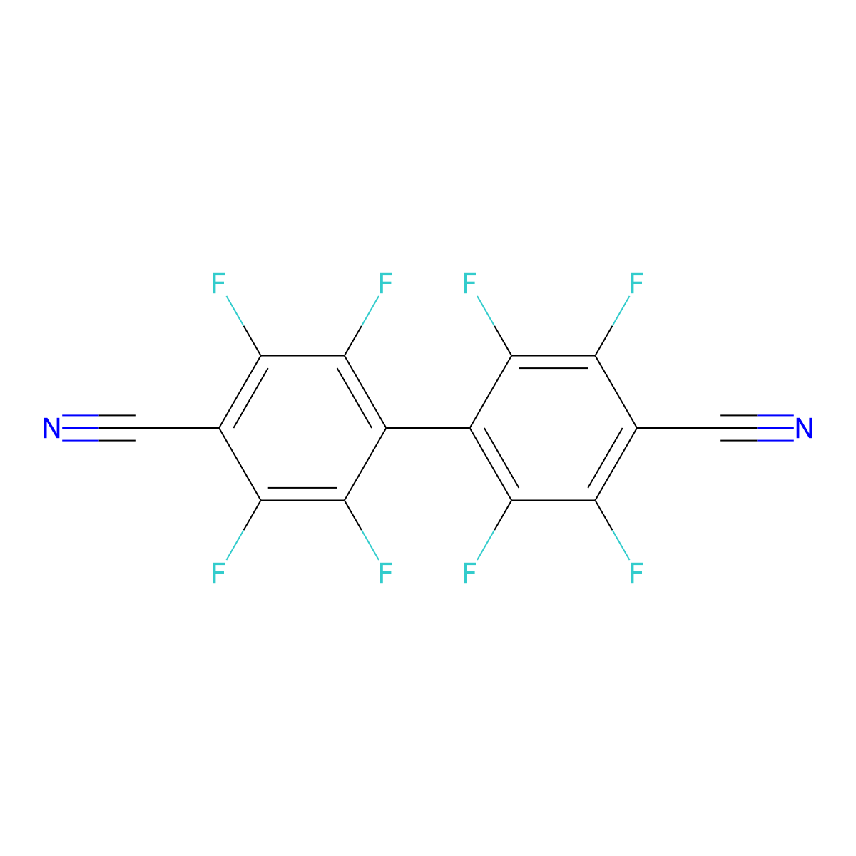 2,2',3,3',5,5',6,6'-Octafluoro-4,4'-biphenyldicarbonitrile molecular structure, CAS 28442-30-0