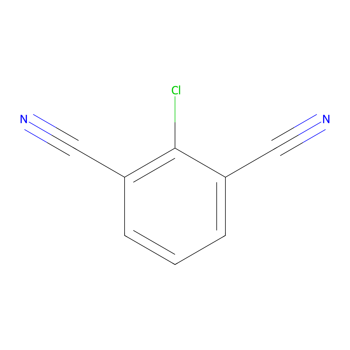 1,3-Benzenedicarbonitrile, 2-chloro- molecular structure, CAS 28442-78-6