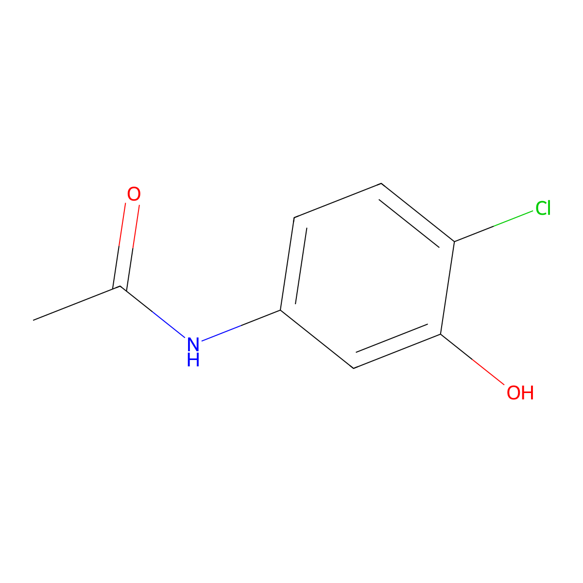 N-(4-Chloro-3-hydroxyphenyl)acetamide molecular structure, CAS 28443-52-9