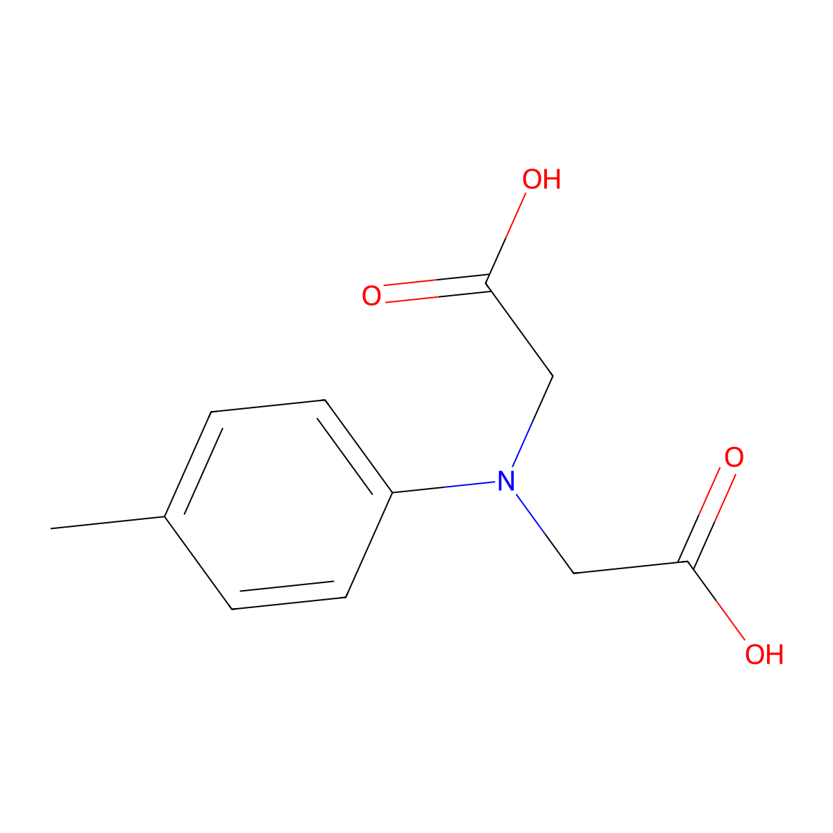 N,N-DI(Carboxymethyl)-4-methylanilin molecular structure, CAS 28444-51-1