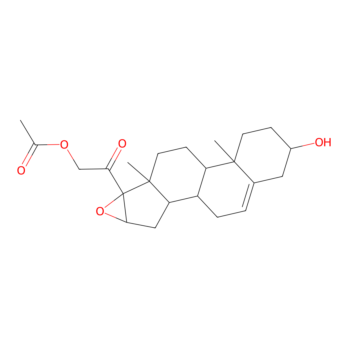 16,17-Epoxy-21-acetoxypregnenolone molecular structure, CAS 28444-97-5