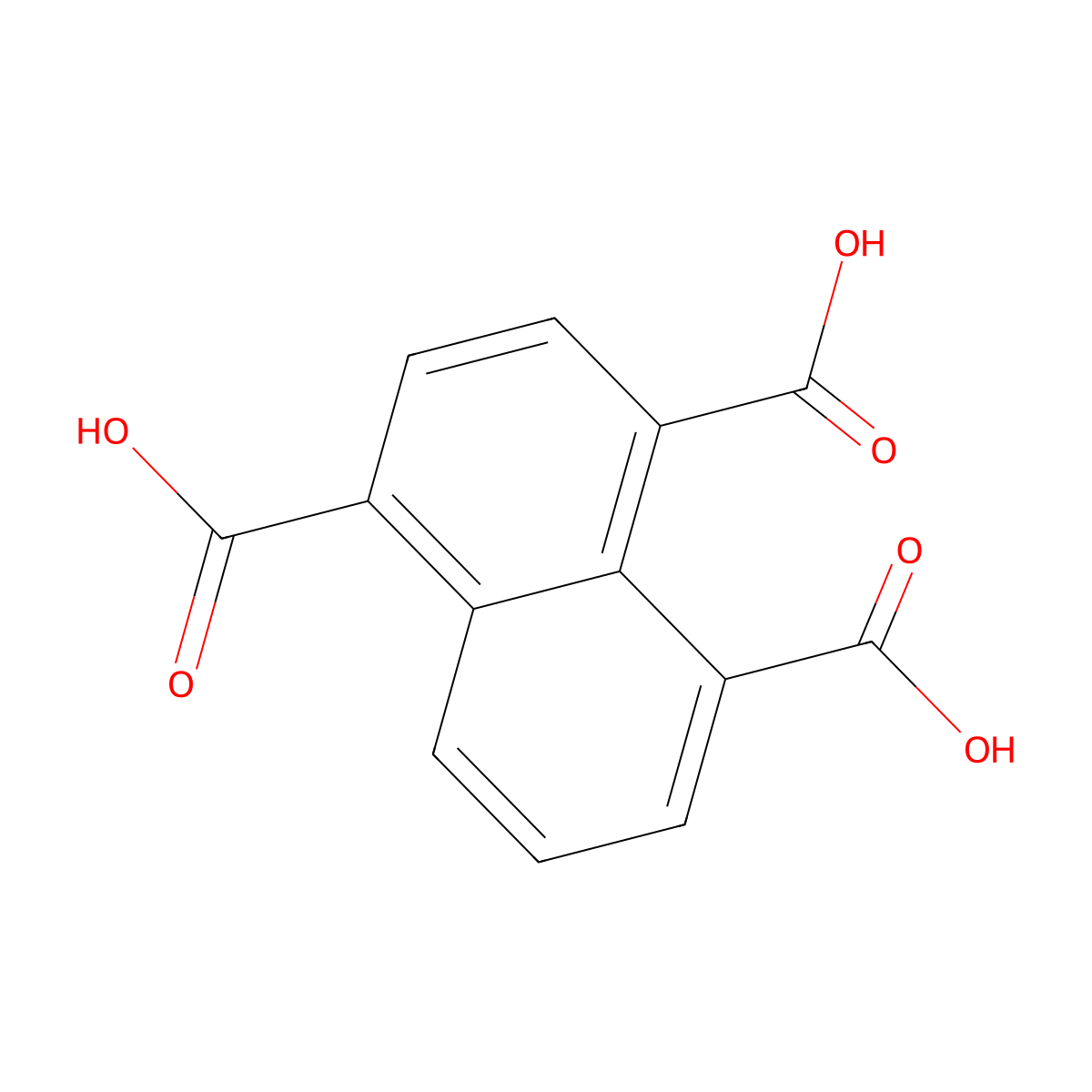 Naphthalene-1,4,5-tricarboxylic acid molecular structure, CAS 28445-09-2