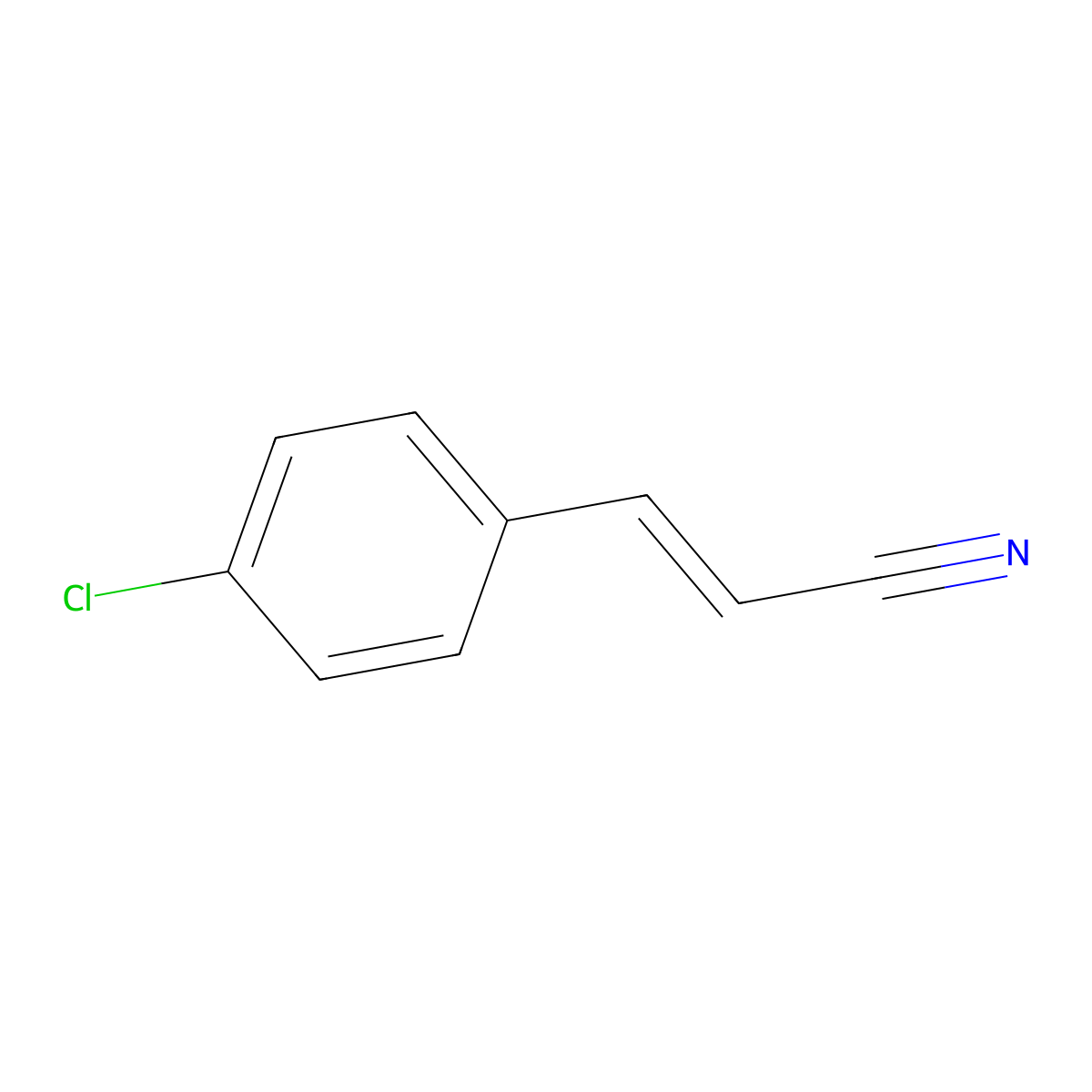 3-(4-Chlorophenyl)-2-propenenitrile molecular structure, CAS 28446-72-2