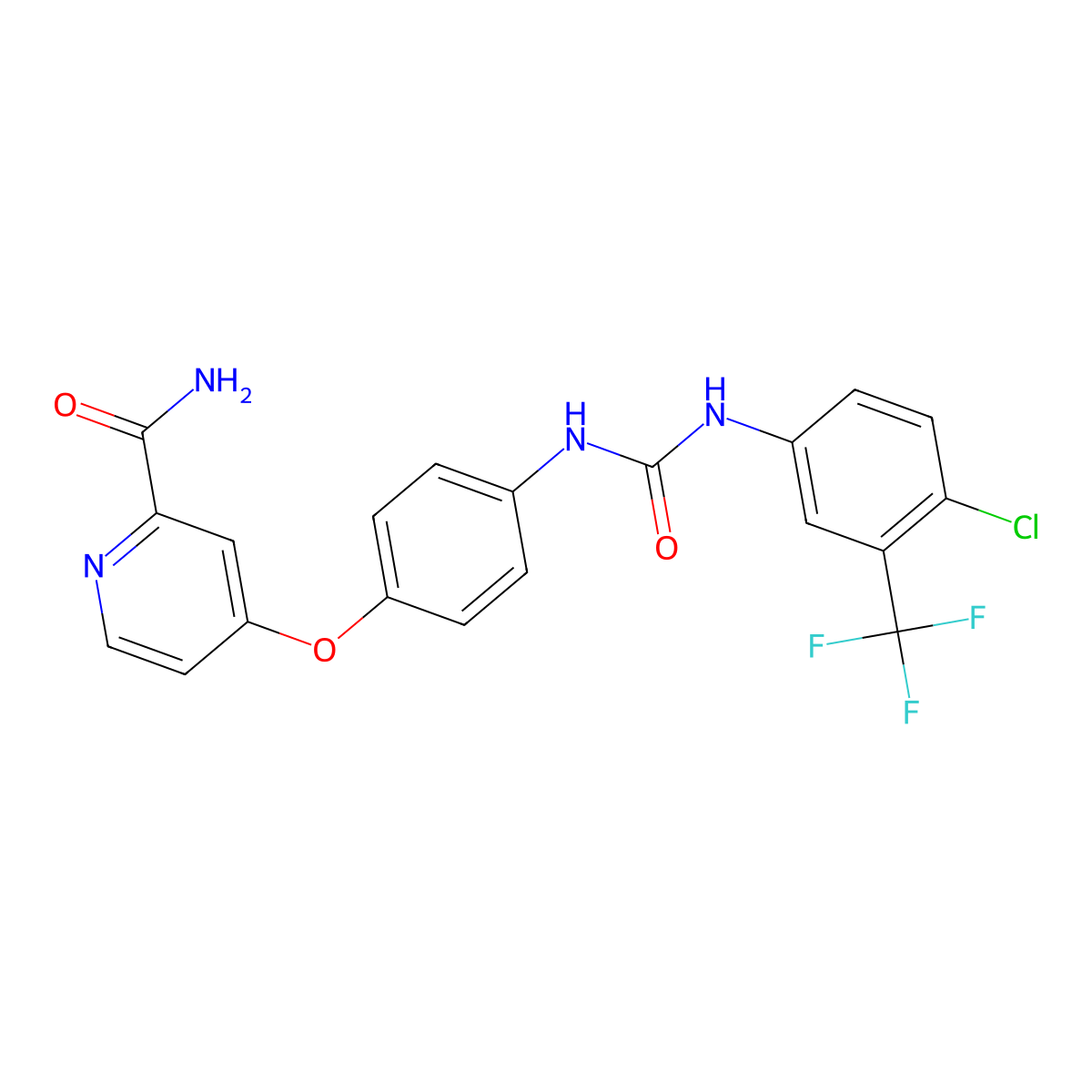 N-Desmethyl sorafenib molecular structure, CAS 284461-74-1