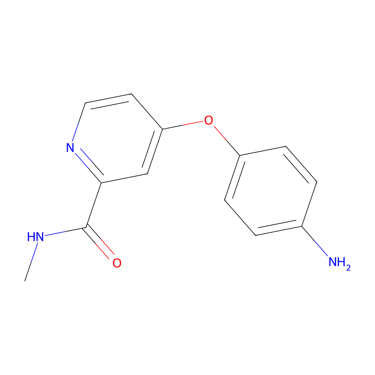 4-(4-Aminophenoxy)-N-methylpicolinamide molecular structure, CAS 284462-37-9