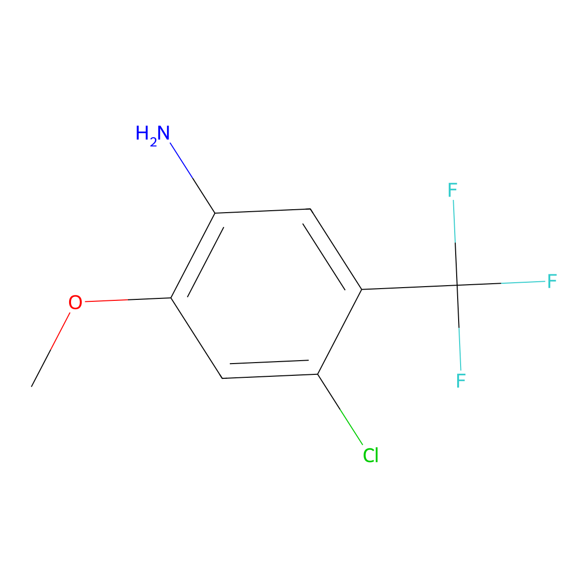 4-Chloro-2-methoxy-5-(trifluoromethyl)aniline molecular structure, CAS 284462-45-9