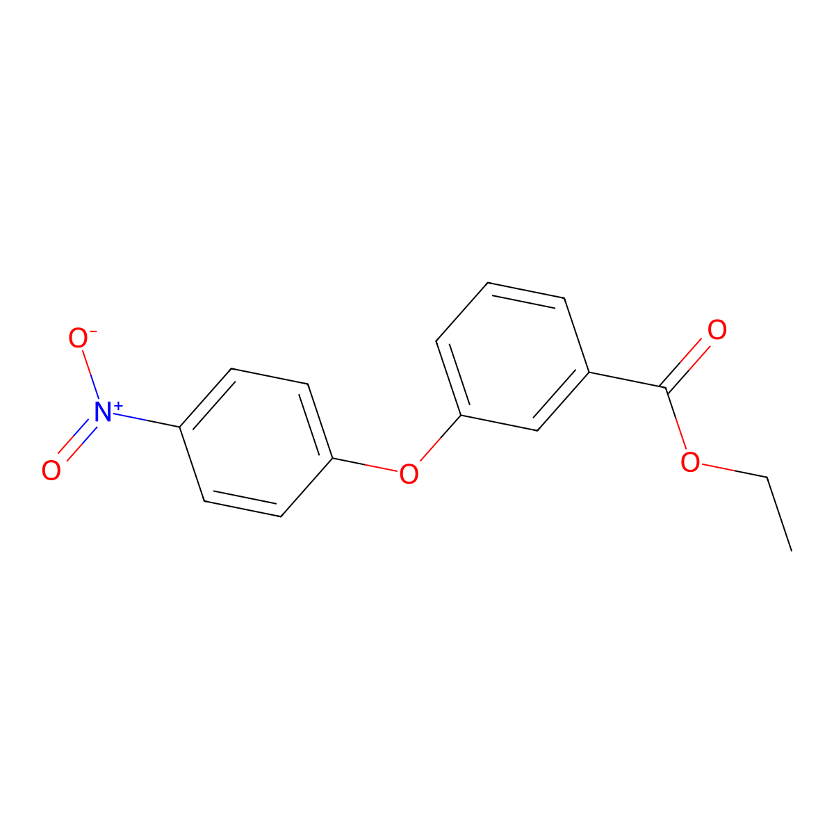 Ethyl 3-(4-nitrophenoxy)benzoate molecular structure, CAS 284462-55-1