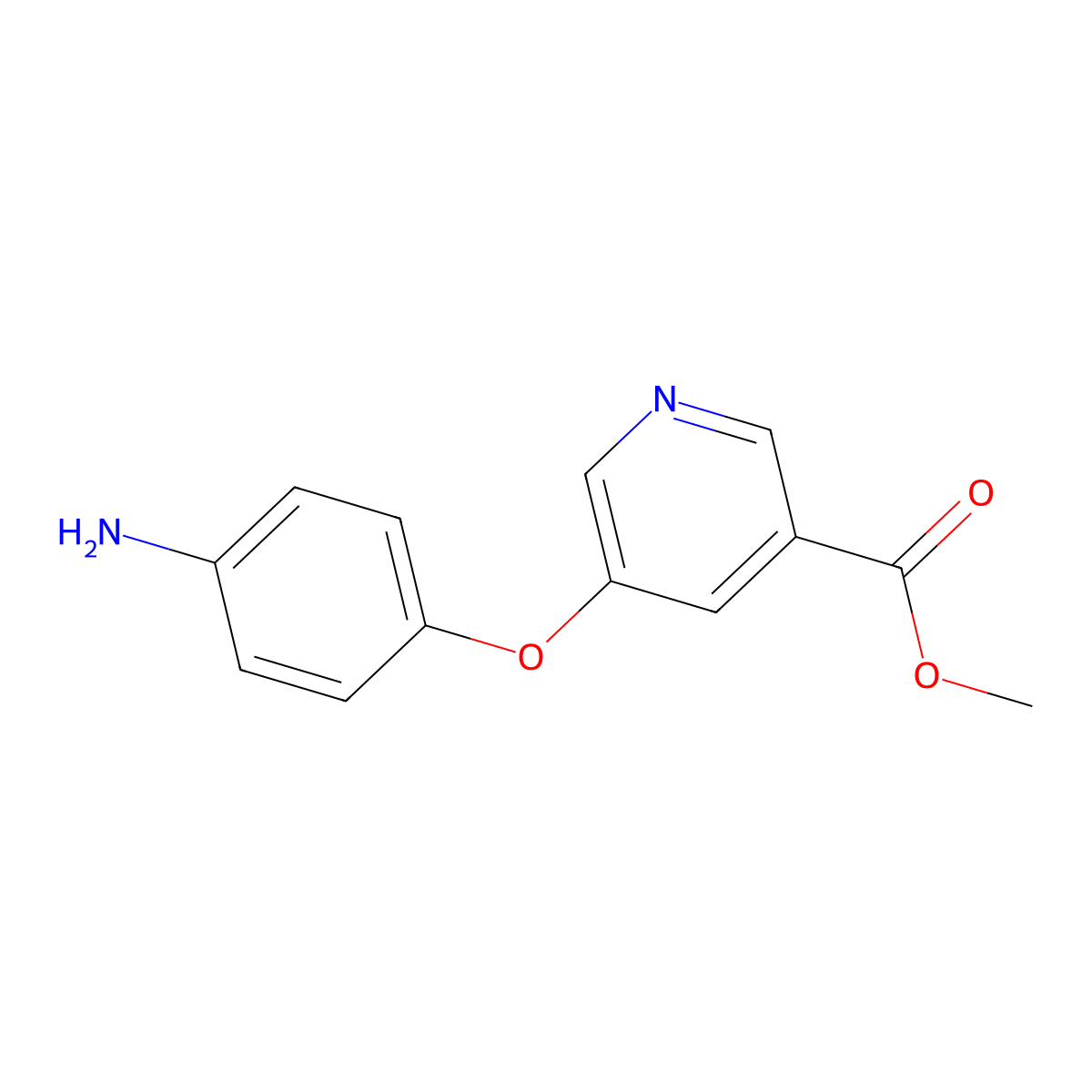 5-(4-Aminophenoxy)nicotinic acid methyl ester molecular structure, CAS 284462-58-4