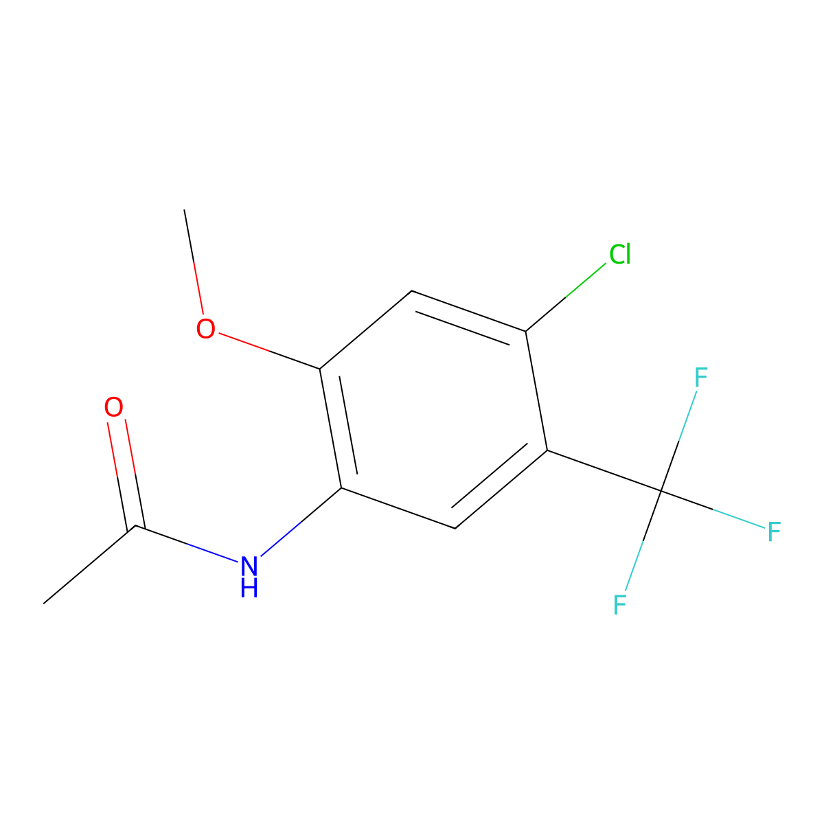 N-[4-chloro-2-methoxy-5-(trifluoromethyl)phenyl]acetamide molecular structure, CAS 284462-72-2