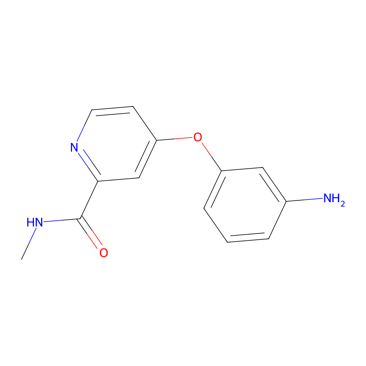 4-(3-Aminophenoxy)-N-methylpyridine-2-carboxamide molecular structure, CAS 284462-78-8