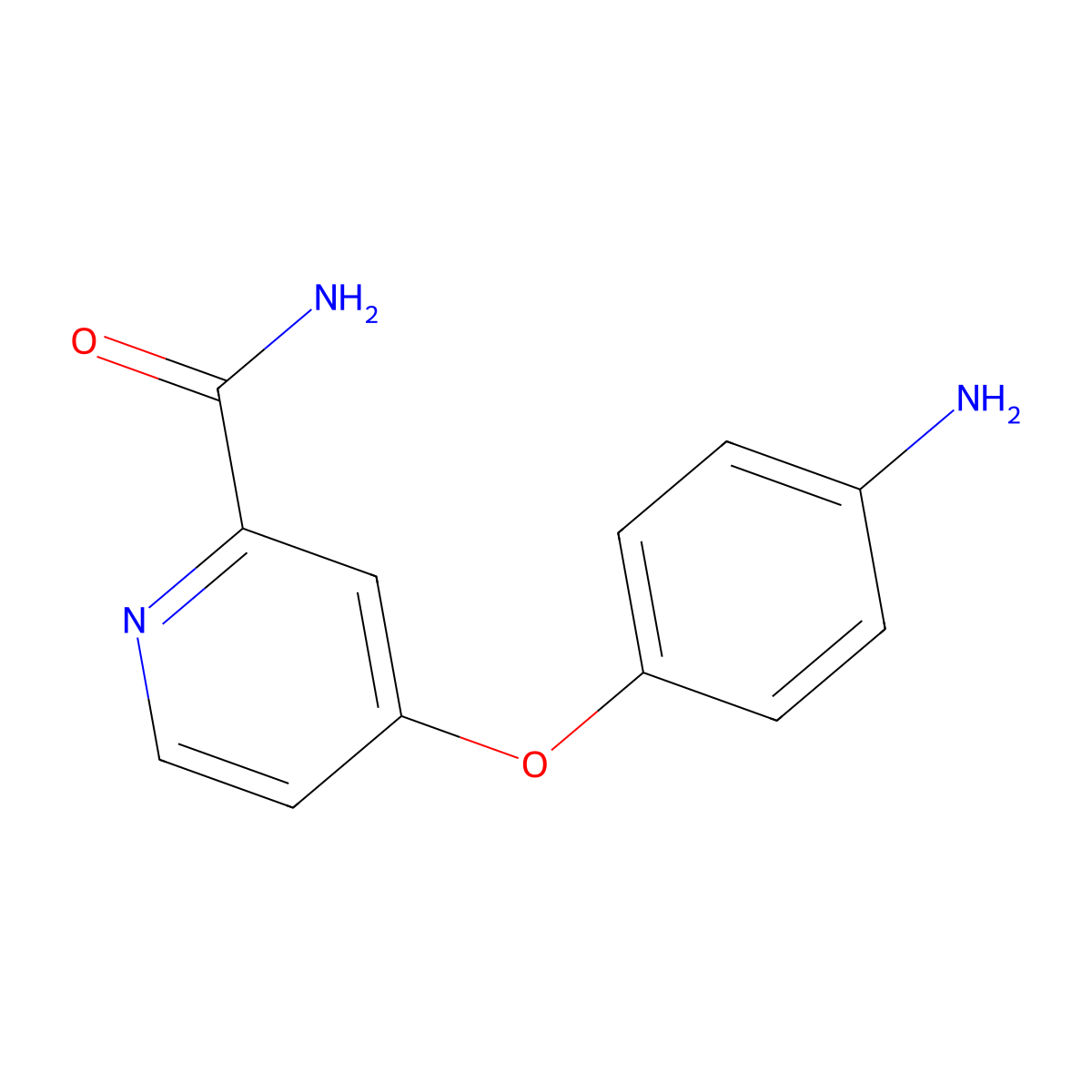 4-(4-Aminophenoxy)pyridine-2-carboxamide molecular structure, CAS 284462-80-2