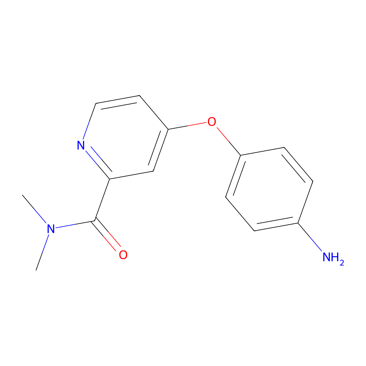 4-(4-aminophenoxy)-N,N-dimethylpyridine-2-carboxamide molecular structure, CAS 284462-86-8