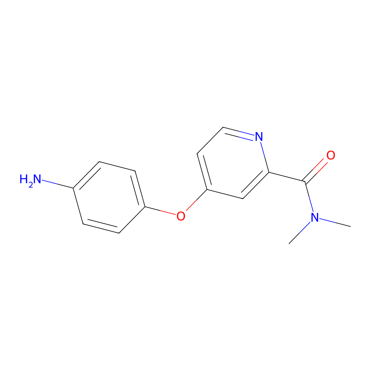 4-(4-aminophenoxy)-N,N-dimethylpyridine-2-carboxamide molecular structure, CAS 284462-86-8