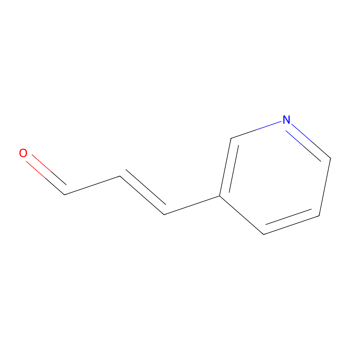 (E)-3-(Pyridin-3-yl)acrylaldehyde molecular structure, CAS 28447-15-6