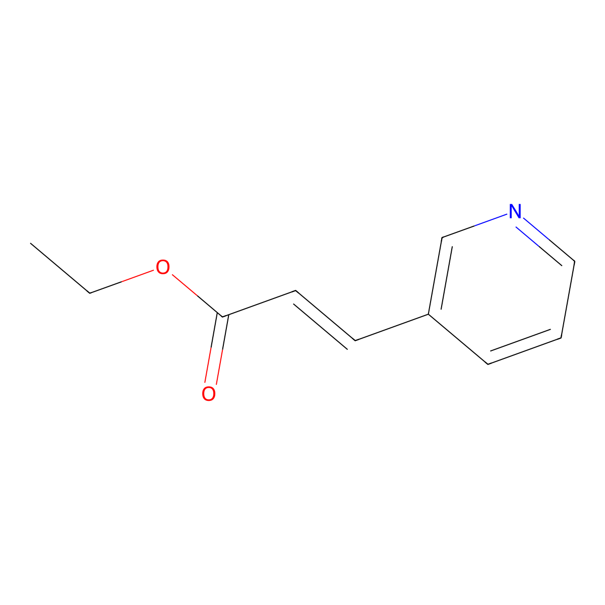 Ethyl-3-pyridine acrylate molecular structure, CAS 28447-17-8