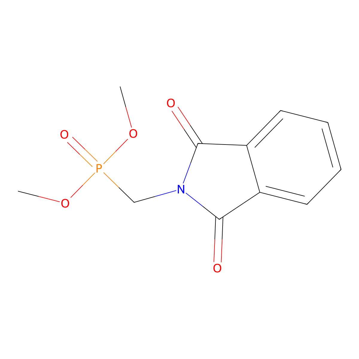 Dimethyl phthalimidomethylphosphonate molecular structure, CAS 28447-26-9