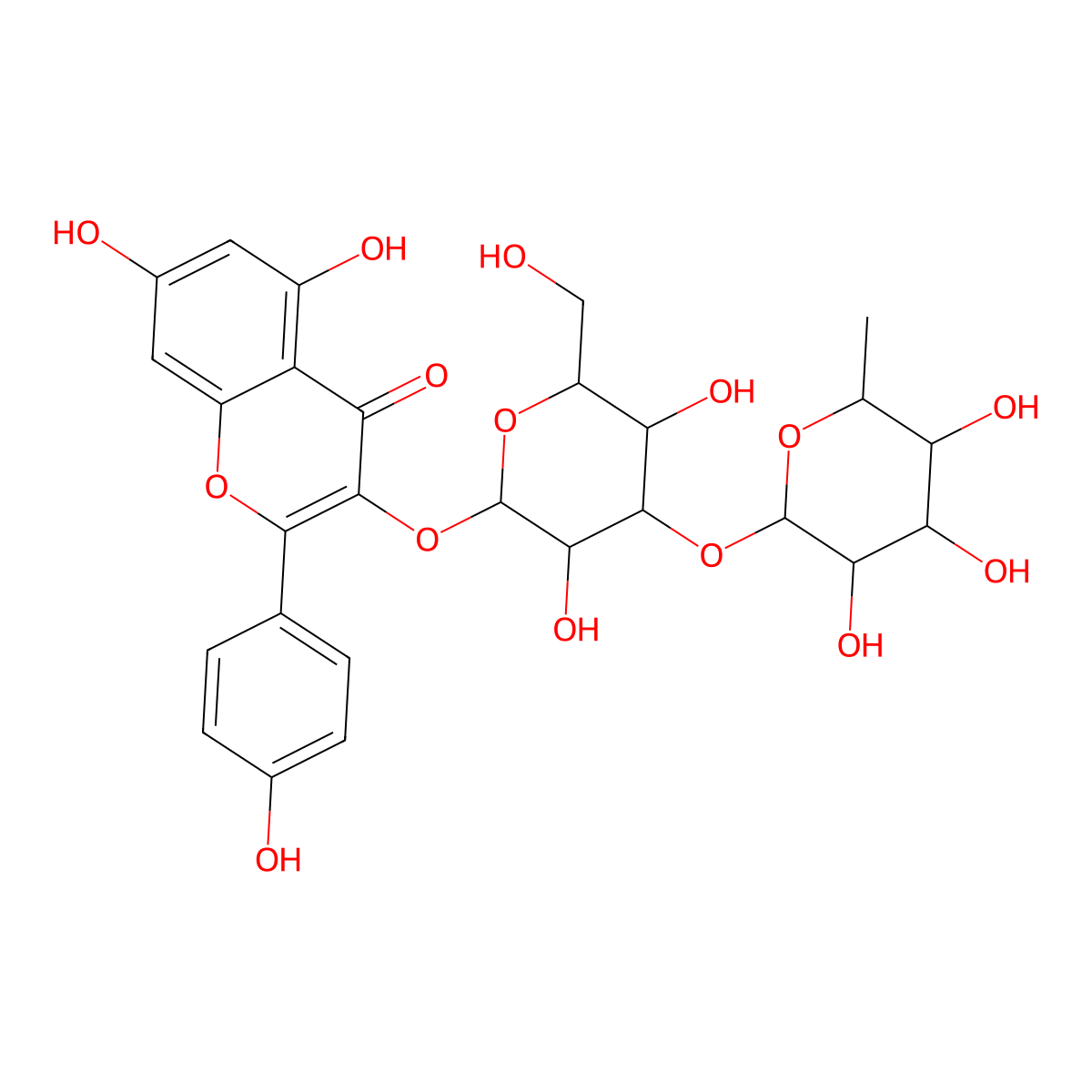 3''-O-L-Rhamnopyranosylastragalin molecular structure, CAS 28447-29-2
