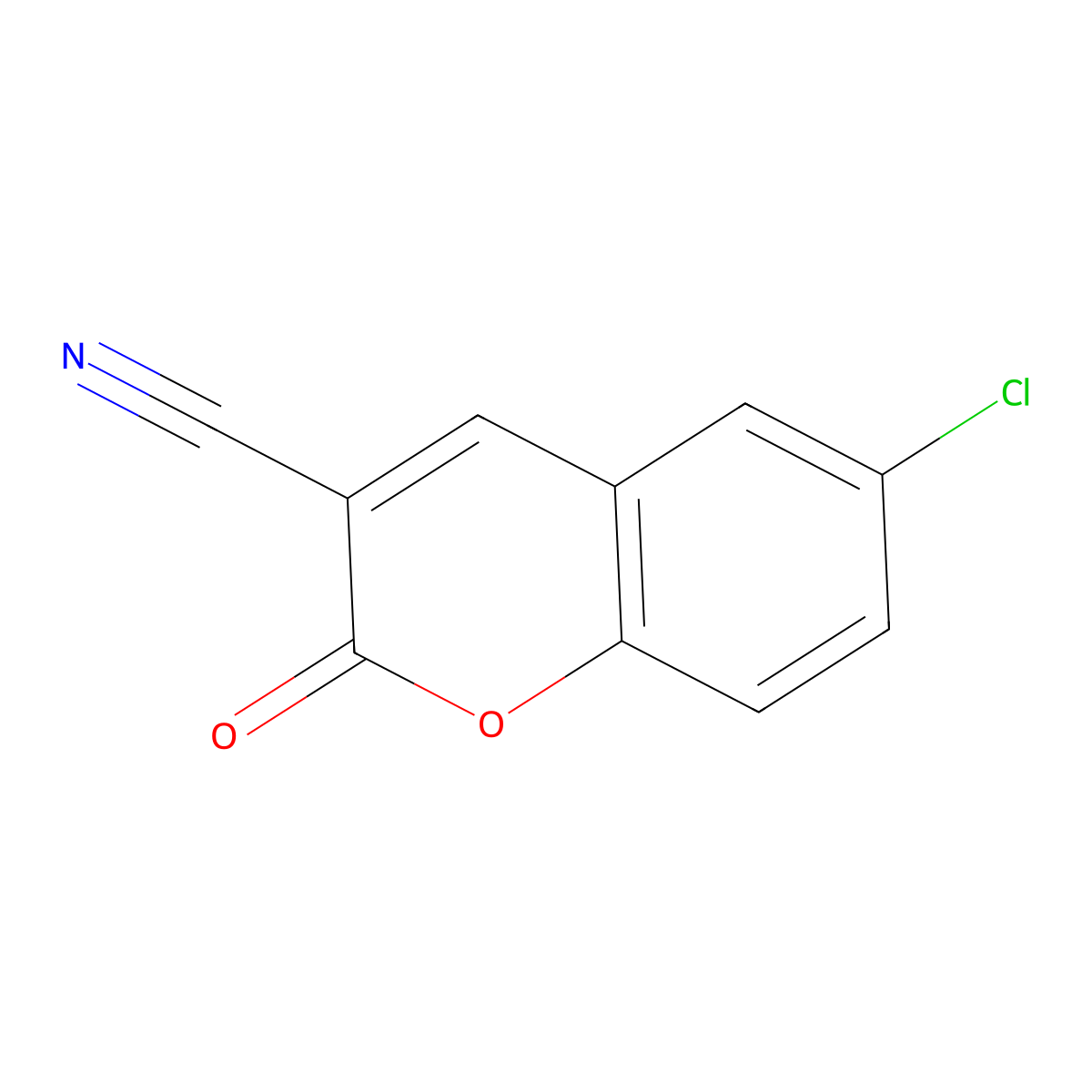 6-Chloro-3-cyanocoumarin molecular structure, CAS 28447-81-6