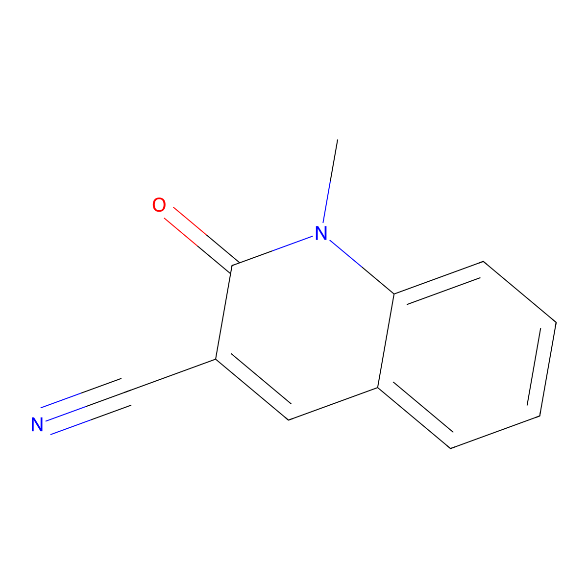 1-Methyl-2-oxo-1,2-dihydroquinoline-3-carbonitrile molecular structure, CAS 28448-08-0