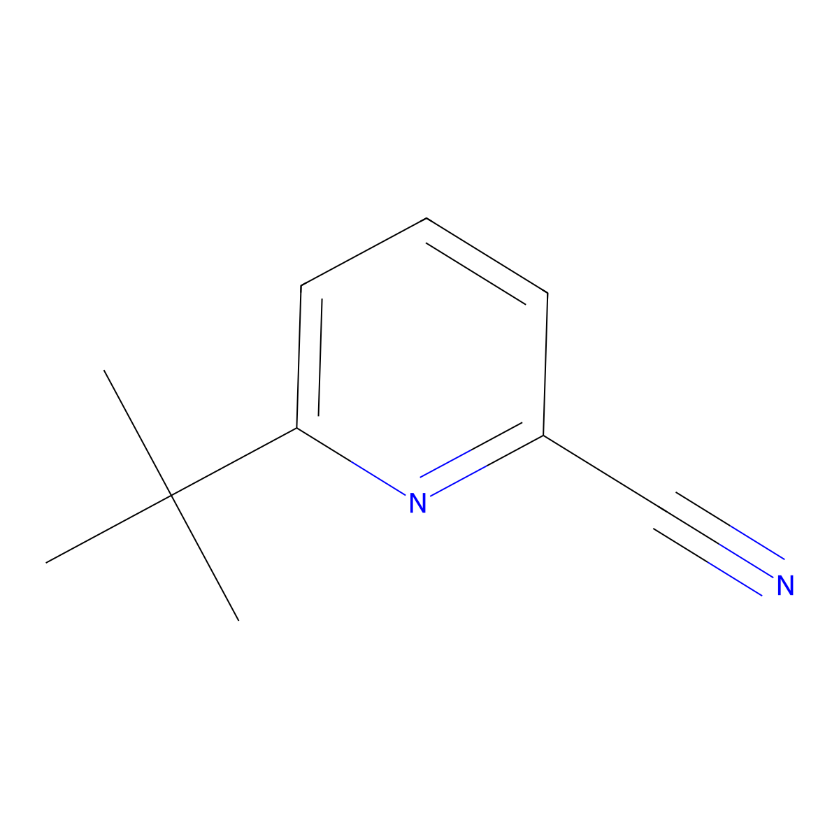 6-(tert-Butyl)picolinonitrile molecular structure, CAS 284483-12-1