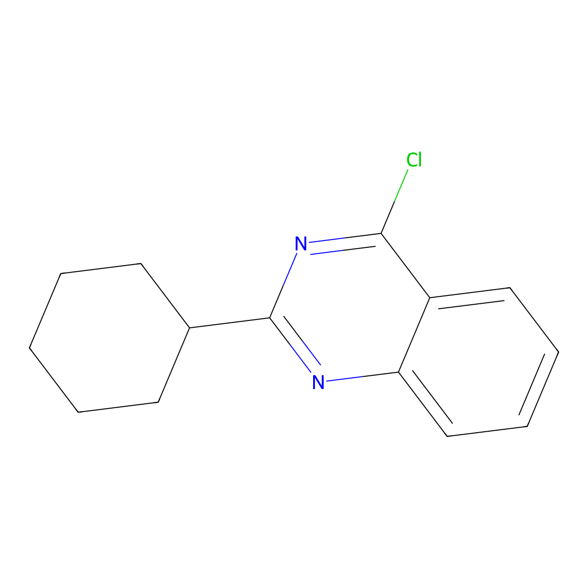 4-Chloro-2-cyclohexylquinazoline molecular structure, CAS 284486-58-4