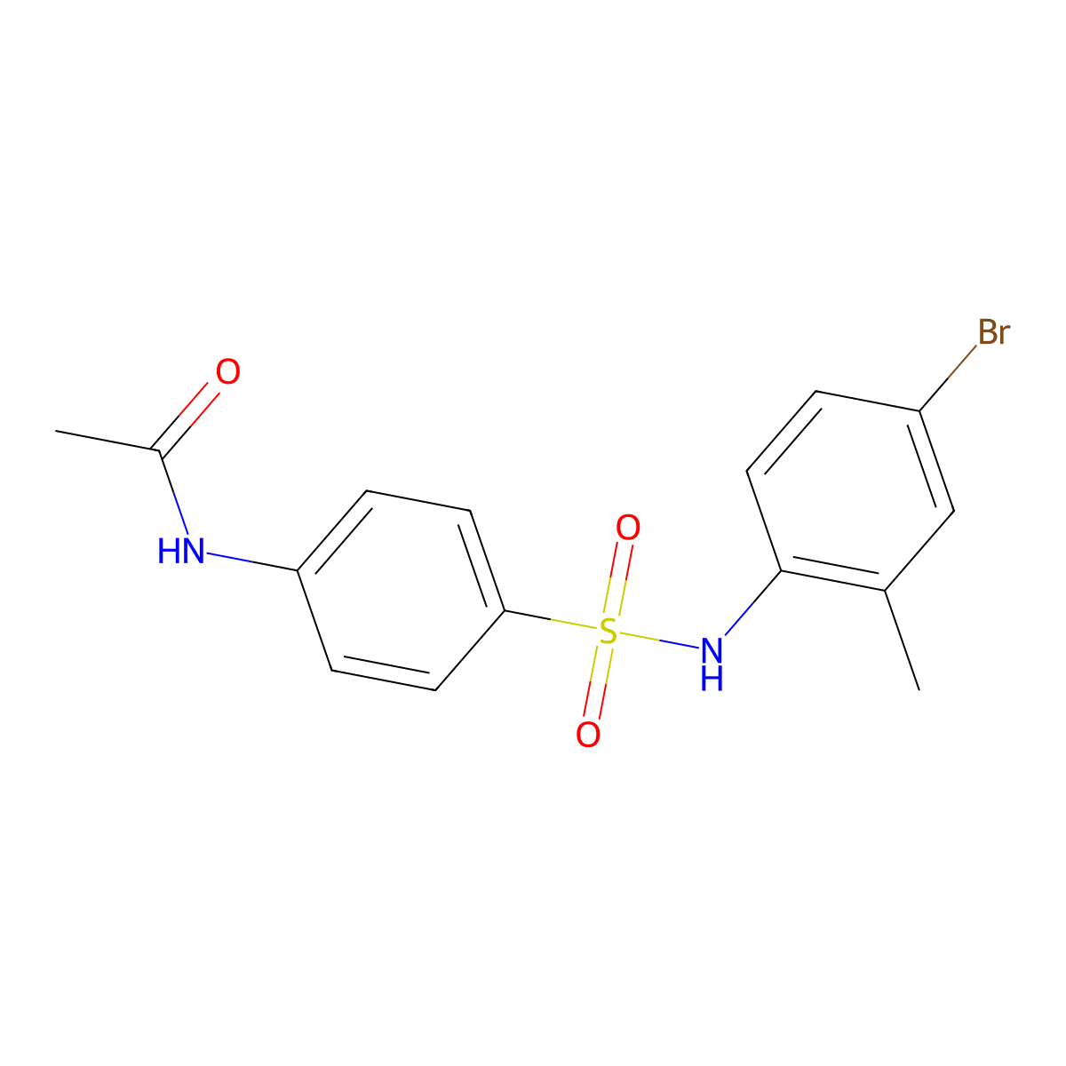 N-[4-[(4-bromo-2-methylphenyl)sulfamoyl]phenyl]acetamide molecular structure, CAS 284487-43-0