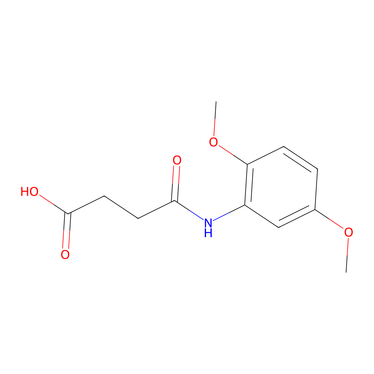 4-(2,5-Dimethoxyanilino)-4-oxobutanoic acid molecular structure, CAS 284488-70-6
