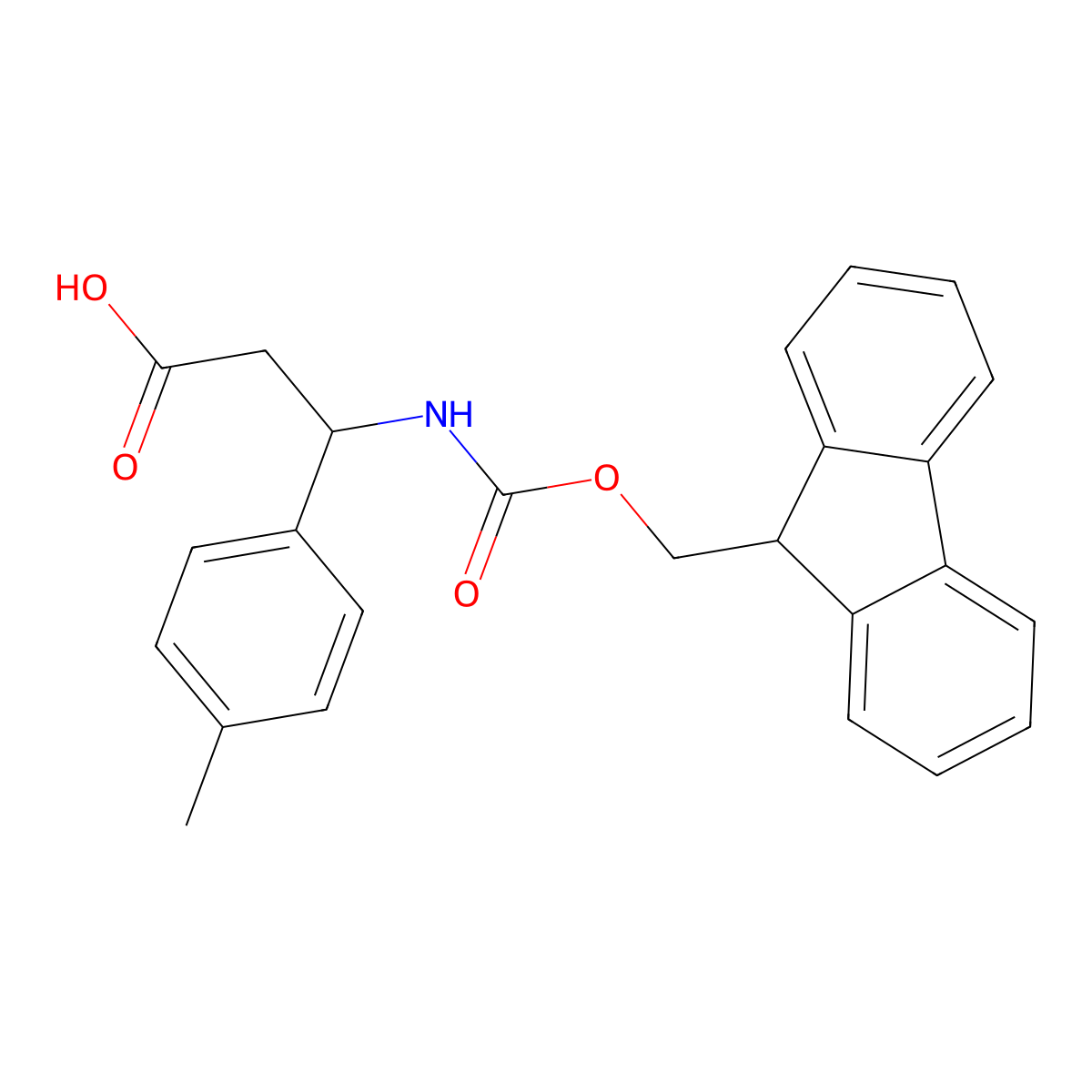 N-Fmoc-DL-3-(4-methylphenyl)-3-amino-propionic aicd molecular structure, CAS 284492-08-6