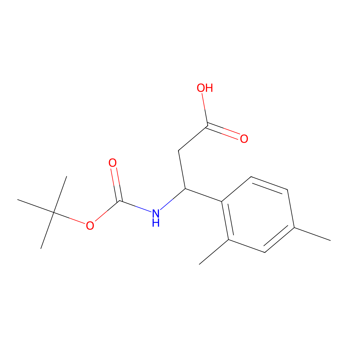 3-{[(Tert-butoxy)carbonyl]amino}-3-(2,4-dimethylphenyl)propanoic acid molecular structure, CAS 284493-62-5