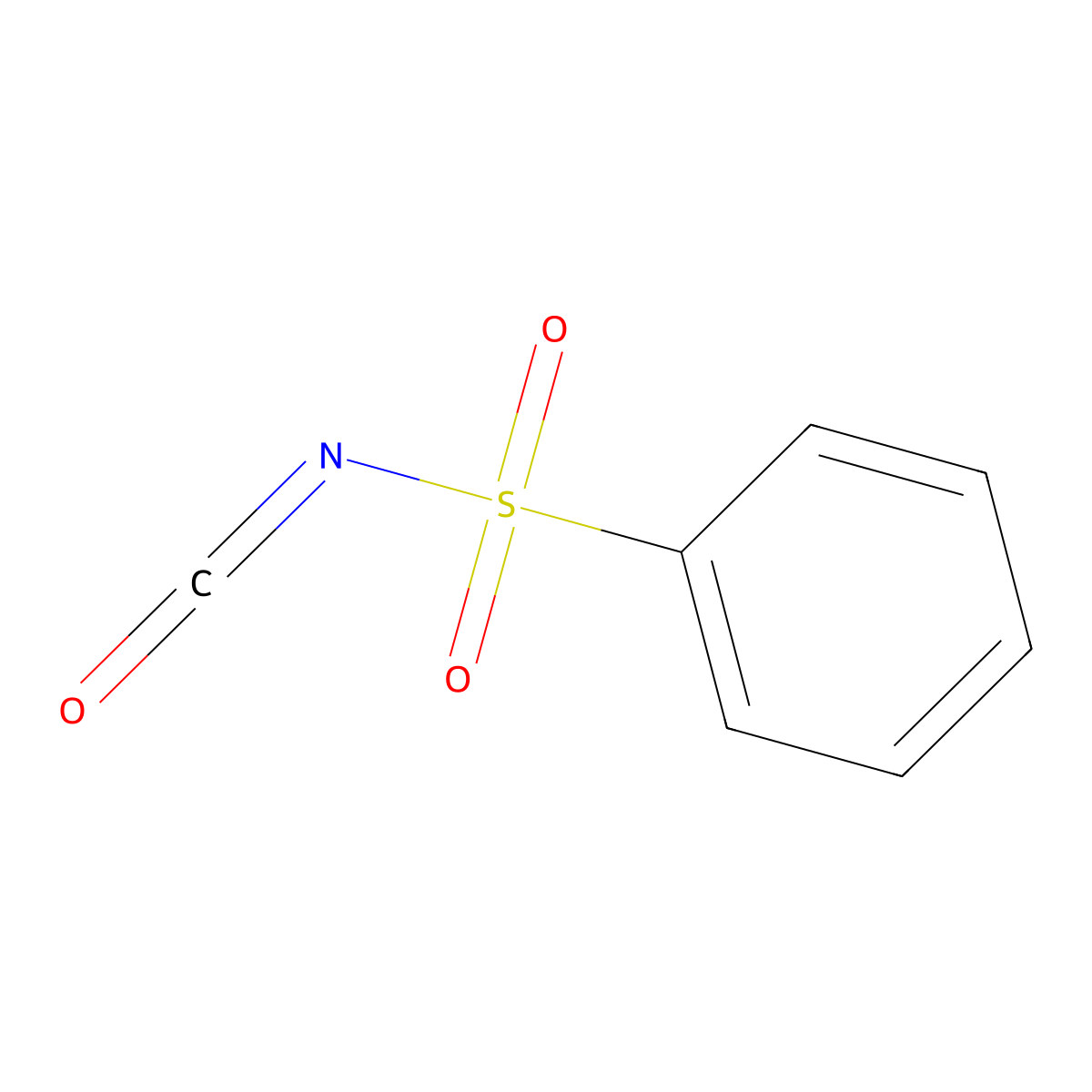 Phenylsulphonyl isocyanate molecular structure, CAS 2845-62-7
